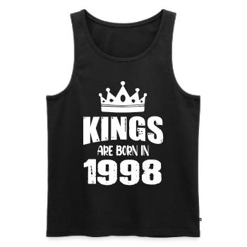 Kings are born in 1998 - Men's Premium Organic Tank Top - black - Front - Michal (187cm)