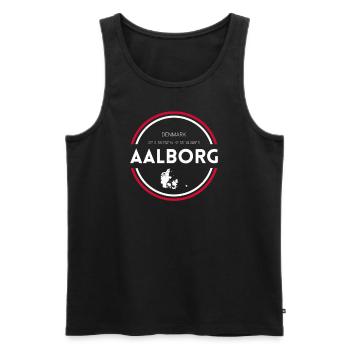 Aalborg I Dänemark Urlaub Motiv für Dänen - Männer Premium Bio Tank Top - Schwarz - Vorne - AI Model Male 178 light (178cm)