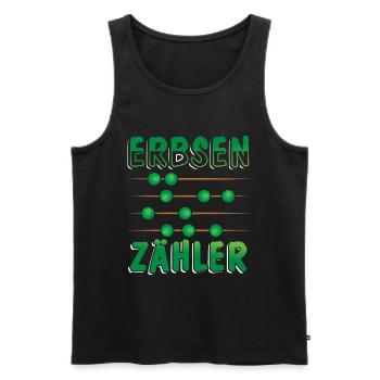 Erbsen Zähler - Männer Premium Bio Tank Top - Schwarz - Vorne - AI Model Male 178 light (178cm)