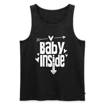 Baby Inside Baby Inside Announcement Pregnant - Men's Premium Organic Tank Top - black - Front - AI Model Male 178 light (178cm)
