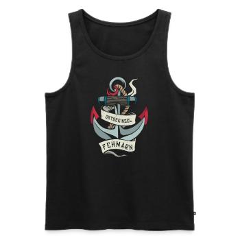 Island Fehmarn I Sunny Island Baltic Sea Ostholstein - Men's Premium Organic Tank Top - black - Front - AI Model Male 178 light (178cm)