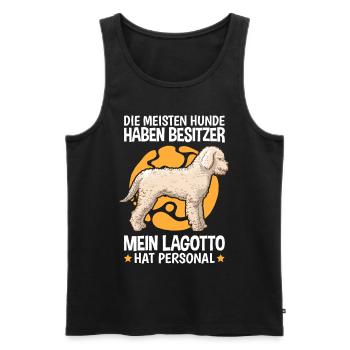 Mein Lagotto Romagnolo hat Personal Wasserhund - Männer Premium Bio Tank Top - Schwarz - Vorne - Michal (187cm)
