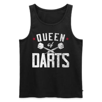 Darts Girl Vintage Reine des Fléchettes - Débardeur bio Premium Homme - noir - Devant - Michal (187cm)