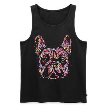 French Bulldog Dog Puppies - Men's Premium Organic Tank Top - black - Front - Michal (187cm)