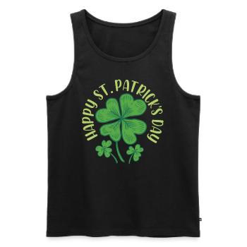 Alles Gute Zum St Patrick's Day St. Patricks Day - Männer Premium Bio Tank Top - Schwarz - Vorne - Michal (187cm)