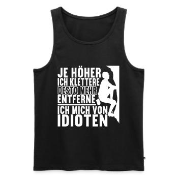 Klettern Kletterer - Männer Premium Bio Tank Top - Schwarz - Vorne - Michal (187cm)