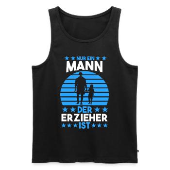 Kindergärtner Erzieher - Männer Premium Bio Tank Top - Schwarz - Vorne - Michal (187cm)