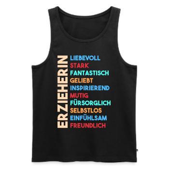 Kindergärtnerin Erzieherin - Männer Premium Bio Tank Top - Schwarz - Vorne - AI Model Male 178 light (178cm)