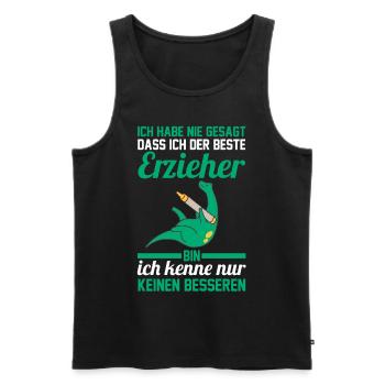 Kindergärtner Erzieher - Männer Premium Bio Tank Top - Schwarz - Vorne - AI Model Male 178 light (178cm)