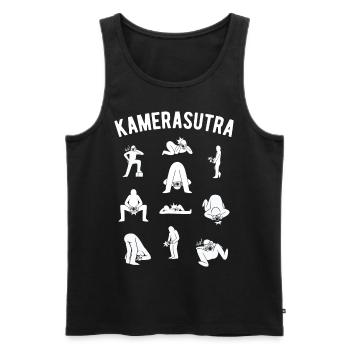 Kamerasutra Kameramann Fotograf Fotografieren - Männer Premium Bio Tank Top - Schwarz - Vorne - AI Model Male 178 light (178cm)