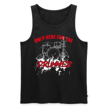 Drummer Drum Set Girl Girlfriend - Männer Premium Bio Tank Top - Schwarz - Vorne - Michal (187cm)