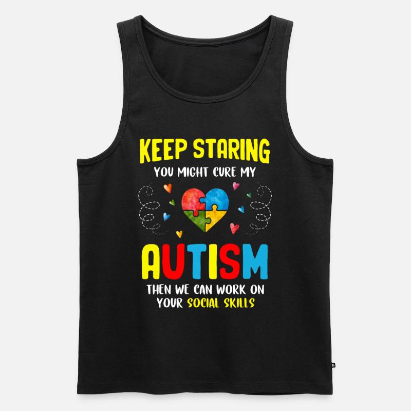 Autismus - Männer Premium Bio Tank Top - Schwarz