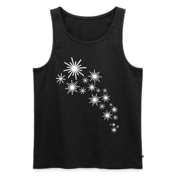 Étoiles blanches - Débardeur bio Premium Homme - noir - Devant - Michal (187cm)