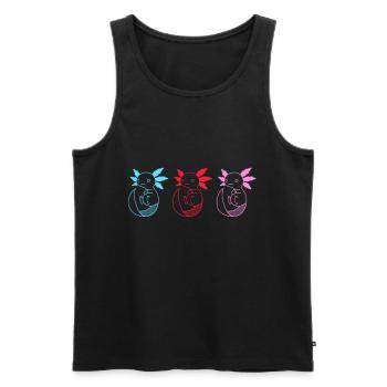 Cute Axolotls Haustier Teenager Weird Vaporwave - Männer Premium Bio Tank Top - Schwarz - Vorne - AI Model Male 178 light (178cm)