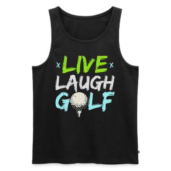 Life Laugh Golfer Best Golfer of All Time - Men's Premium Organic Tank Top - black - Front - AI Model Male 178 light (178cm)