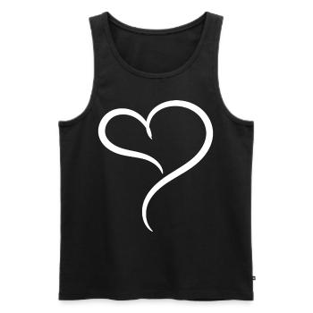 Cœur Noble Blanc - Débardeur bio Premium Homme - noir - Devant - Michal (187cm)