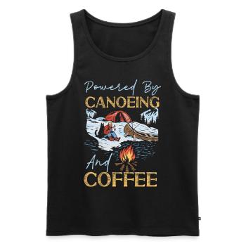 Canoe Canoeing Coffee Powered By - Men's Premium Organic Tank Top - black - Front - Michal (187cm)