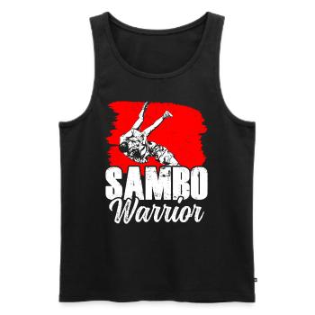 Sambo Warrior Martial Arts Training Martial Arts - Men's Premium Organic Tank Top - black - Front - Michal (187cm)