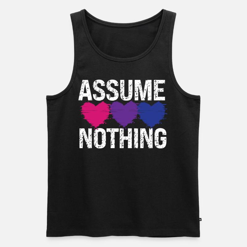 Bisexual Bi Pride Flag Assume - Männer Premium Bio Tank Top - Schwarz