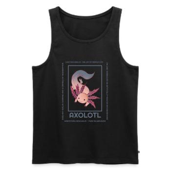 Axolotl Ambystoma Kawaii Design Amphibians Éleveur - Débardeur bio Premium Homme - noir - Devant - AI Model Male 178 light (178cm)