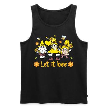 Let It Bee Bee - Männer Premium Bio Tank Top - Schwarz - Vorne - AI Model Male 178 light (178cm)