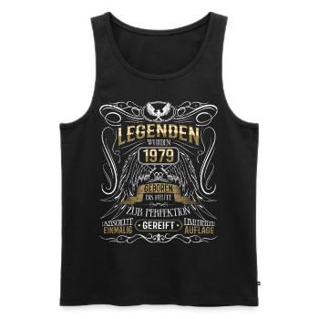 Jahrgang 1979 Legende Geburtsjahr 1979 Geschenk - Männer Premium Bio Tank Top - Schwarz - Vorne - Michal (187cm)