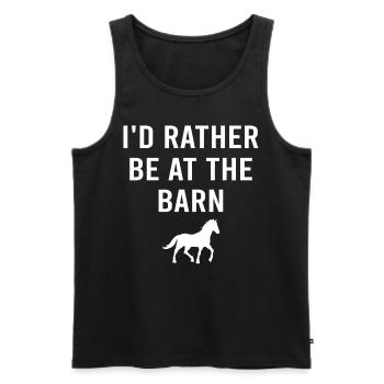 I’d Rather Be At The Barn - Équitation à cheval - Débardeur bio Premium Homme - noir - Devant - Michal (187cm)