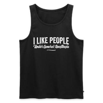 Anästhesist Arzt Mediziner Shirt - Männer Premium Bio Tank Top - Schwarz - Vorne - AI Model Male 178 light (178cm)