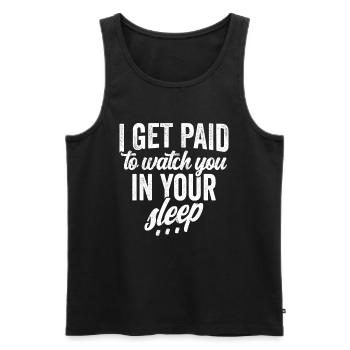Anästhesist Arzt Mediziner Shirt - Männer Premium Bio Tank Top - Schwarz - Vorne - AI Model Male 178 light (178cm)