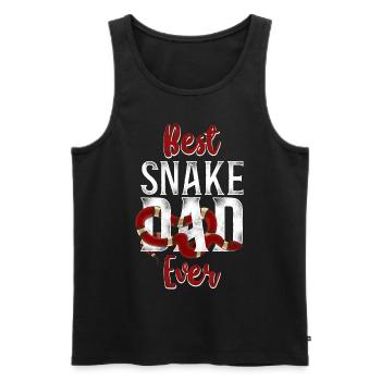 Snake Serpent Dad Father Vintage - Men's Premium Organic Tank Top - black - Front - Michal (187cm)