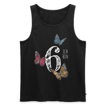 Sechster Geburtstag 6. Geburtstagshirt - Männer Premium Bio Tank Top - Schwarz - Vorne - AI Model Male 178 light (178cm)
