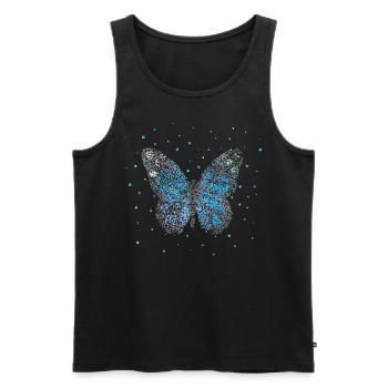 Schmetterling Schmetterlinge Floristik - Männer Premium Bio Tank Top - Schwarz - Vorne - Michal (187cm)