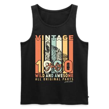 Juli 1990 Geschenkidee - Männer Premium Bio Tank Top - Schwarz - Vorne - Michal (187cm)
