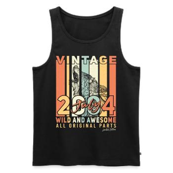 July 2004 Finally 18 years - Men's Premium Organic Tank Top - charcoal grey - Front - Alexander (188cm)