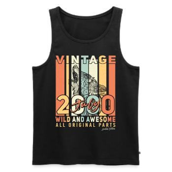 Geschenk Juli 2000 - Männer Premium Bio Tank Top - Schwarz - Vorne - AI Model Male 178 light (178cm)