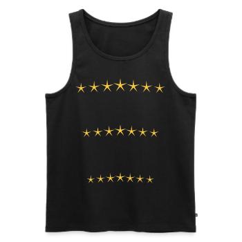 Goldene Sternenketten - Männer Premium Bio Tank Top - Schwarz - Vorne - Michal (187cm)