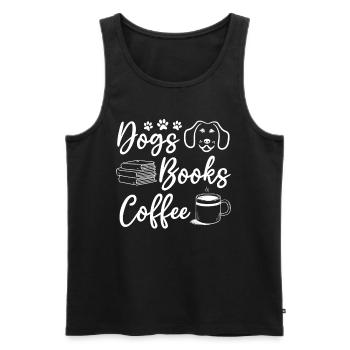 Livres pour chiens Café Bookworm Dog Lover Book - Débardeur bio Premium Homme - noir - Devant - Michal (187cm)