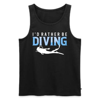 I'd Rather Be Diving - Ocean Diving Instructor - Men's Premium Organic Tank Top - black - Front - AI Model Male 178 light (178cm)