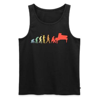 Piano Evolution Retro Piano à queue Pianiste - Débardeur bio Premium Homme - noir - Devant - Michal (187cm)