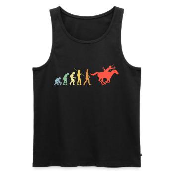 Pferd Und Bogen Evolution Retro Bogenschießen - Männer Premium Bio Tank Top - Schwarz - Vorne - AI Model Male 178 light (178cm)