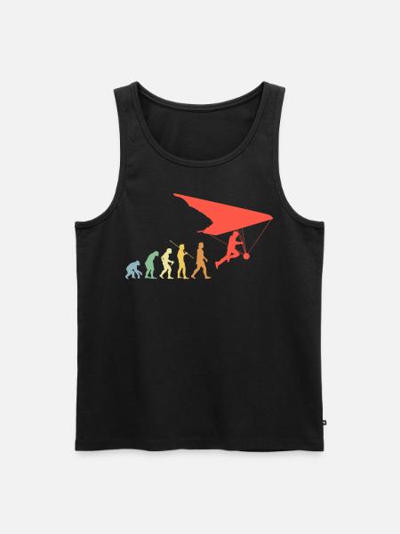 Paragleiten Evolution Retro Paragleiter Geschenk - Männer Premium Bio Tank Top - Schwarz