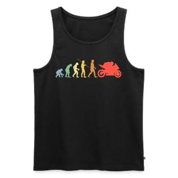 Racing Machine Evolution Retro Motorcycle Gift - Men's Premium Organic Tank Top - black - Front - Michal (187cm)