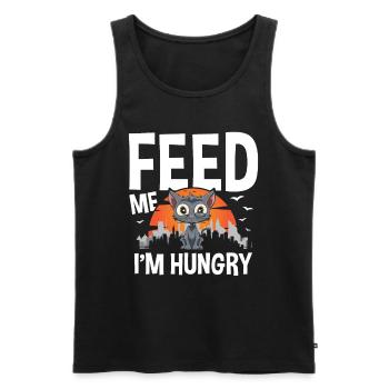 Feed Me I'm Hungry - Männer Premium Bio Tank Top - Schwarz - Vorne - Michal (187cm)