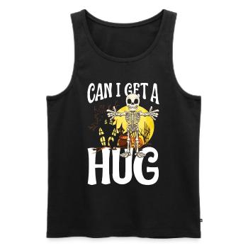 Can I Get A Hug für einen Halloween Liebhaber - Männer Premium Bio Tank Top - Schwarz - Vorne - AI Model Male 178 light (178cm)