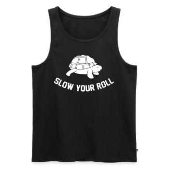 Slow Your Roll - Sea Turtle - Men's Premium Organic Tank Top - black - Front - AI Model Male 178 light (178cm)