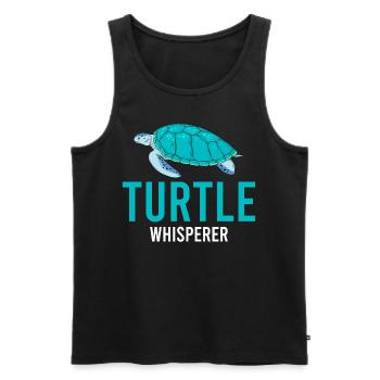 Turtle Whisperer - Ocean Sea Animal Turtle - Männer Premium Bio Tank Top - Schwarz - Vorne - AI Model Male 178 light (178cm)