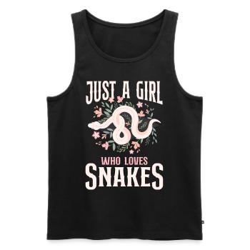 Snake Serpent Flower Floral Just A - Men's Premium Organic Tank Top - black - Front - Michal (187cm)