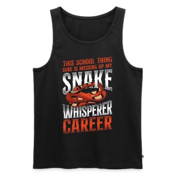 Serpent Serpent Vintage Cette École - Débardeur bio Premium Homme - noir - Devant - Michal (187cm)