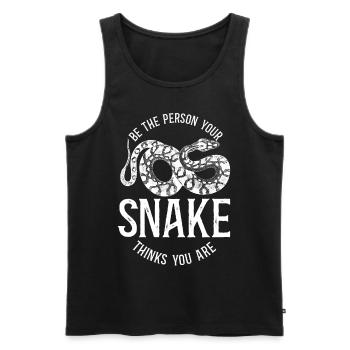 Snake Serpent Vintage Be The - Men's Premium Organic Tank Top - black - Front - AI Model Male 178 light (178cm)
