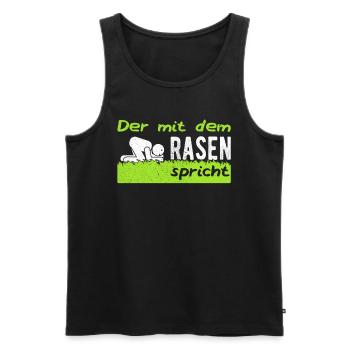 Gärtner Garten Hobbygärtner Rasen Rasenmähen - Männer Premium Bio Tank Top - Schwarz - Vorne - Michal (187cm)